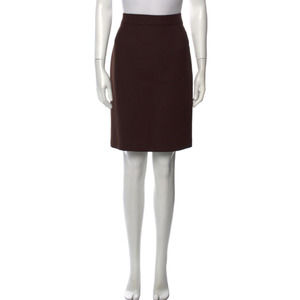 Dolce&Gabbana Wool Knee Length Pencil Skirt Size Medium M Brown Career